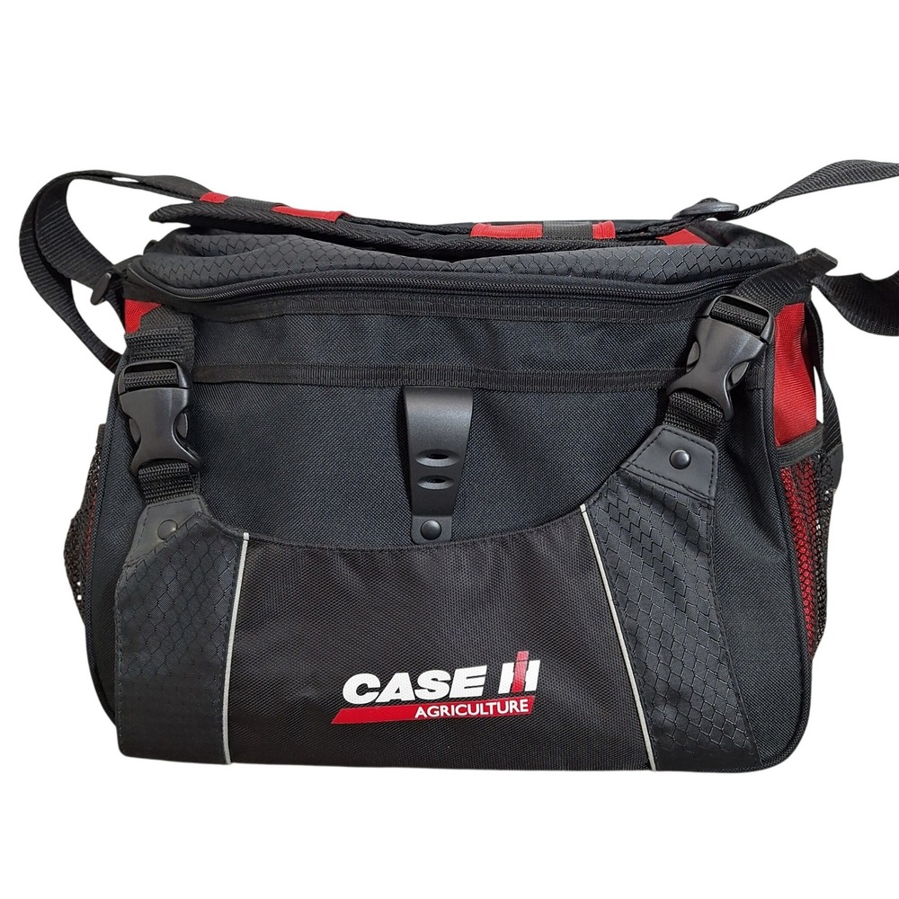Case IH Agriculture Insulated Cooler Bag Black Red Nylon with Bottle Opener